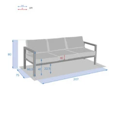 Canapé De Jardin Jauca Noisette / Gris Boisé Hespéride 5 Canapé De Jardin Jauca Noisette / Gris Boisé Hespéride -Le Monde du Mobilier Boutique canape de jardin jauca noisette gris boise hesperide 1 2