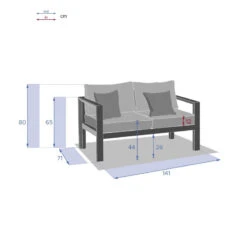 Canapé Extérieur 2 Places Evasion Tonka Hespéride -Le Monde du Mobilier Boutique canape exterieur 2 places evasion tonka hesperide 3
