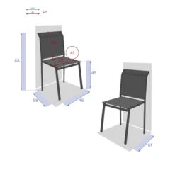 Chaise Extérieur Essentia Graphite/anthracite Hespéride -Le Monde du Mobilier Boutique chaise exterieur essentia graphite anthracite hesperide 3