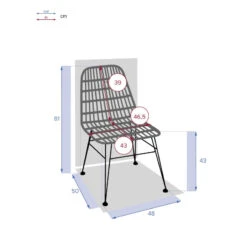 Chaise Extérieure Lambada Sésame & Graphite Hespéride -Le Monde du Mobilier Boutique chaise exterieure lambada sesame graphite hesperide 3