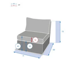 Chauffeuse Extérieur Moorea Hespéride Terre D'ombre -Le Monde du Mobilier Boutique chauffeuse exterieur moorea hesperide terre ombre 2