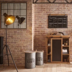 Coffres Bidons Gris Loft - Lot De 3 - Atmosphera -Le Monde du Mobilier Boutique coffres bidons gris loft lot 3 atmosphera 2