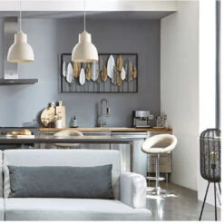 Déco Murale 135 Cm Plumes Métal Atmosphera -Le Monde du Mobilier Boutique deco murale 134 cm plumes metal atmosphera 2