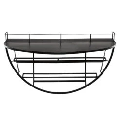 Étagère Murale Métal Bouteilles 68x41 Atmosphera -Le Monde du Mobilier Boutique etagere murale metal bouteilles 68x41 atmosphera 2