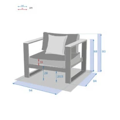 Fauteuil De Salon Emperia Graphite Hespéride 10 Fauteuil De Salon Emperia Graphite Hespéride -Le Monde du Mobilier Boutique fauteuil de salon emperia graphite hesperide 3