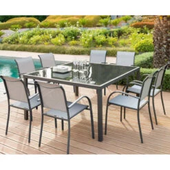 Fauteuil Empilable Piazza Hespéride Galet/graphite 12 Fauteuil Empilable Piazza Hespéride Galet/graphite -Le Monde du Mobilier Boutique fauteuil empilable piazza hesperide galet graphite 5