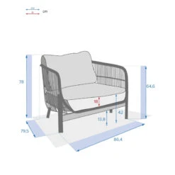 Fauteuil Extérieur 1 Place Deona Acacia Hespéride 11 Fauteuil Extérieur 1 Place Deona Acacia Hespéride -Le Monde du Mobilier Boutique fauteuil exterieur 1 place deona acacia hesperide 5