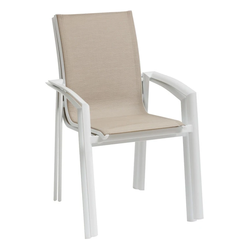 Fauteuil Extérieur Axant Lin/blanc Hespéride 3 Fauteuil Extérieur Axant Lin/blanc Hespéride – Image 3