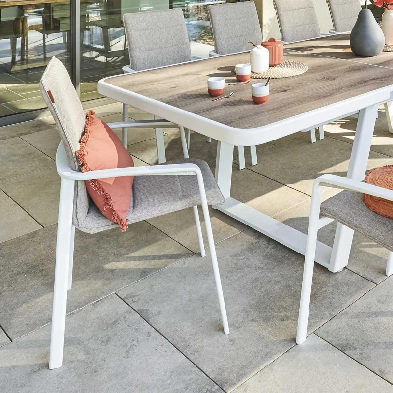 Fauteuil Repas Extérieur Diese Badiane/blanc Hespéride 2 Fauteuil Repas Extérieur Diese Badiane/blanc Hespéride – Image 2