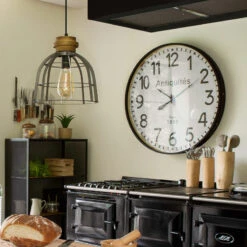 Horloge Bois Ceinture D92 Atmosphera -Le Monde du Mobilier Boutique horloge bois ceinture diam 92 cm atmosphera 2