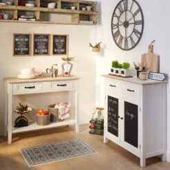 Horloge Chiffres Romains Vintage 70 Cm Gris Atmosphera -Le Monde du Mobilier Boutique horloge chiffres romains vintage 70 cm gris 2