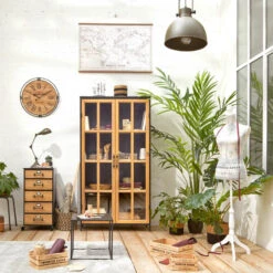 Horloge Métal Et Bois D58 Colonial Atmosphera -Le Monde du Mobilier Boutique horloge metal et bois d58 colonial atmosphera 3