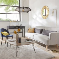 Lampadaire Keli En Métal Atmosphera Doré -Le Monde du Mobilier Boutique lampadaire keli en metal atmosphera dore 2