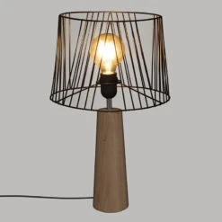 Lampe En Bois Et Métal H46 Joe Atmosphera -Le Monde du Mobilier Boutique lampe en bois et metal h46 joe atmosphera 2