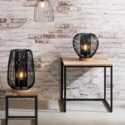 Lampe En Métal Fil Noir Noda Atmosphera -Le Monde du Mobilier Boutique lampe en metal fil noir 2