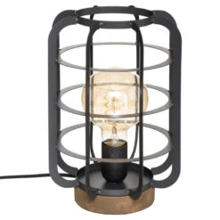 Lampe Métal Et Bois H28 Berry Atmosphera