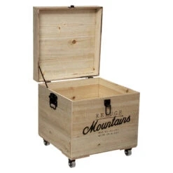 Lot De 3 Malles Carrés Bois Wild Atmosphera -Le Monde du Mobilier Boutique lot de 3 malles carres bois wild atmosphera 2