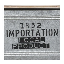 Lot De 3 Malles Métal Gris Plateau Bois Atmosphera -Le Monde du Mobilier Boutique lot de 3 malles metal gris plateau bois atmosphera 1 7