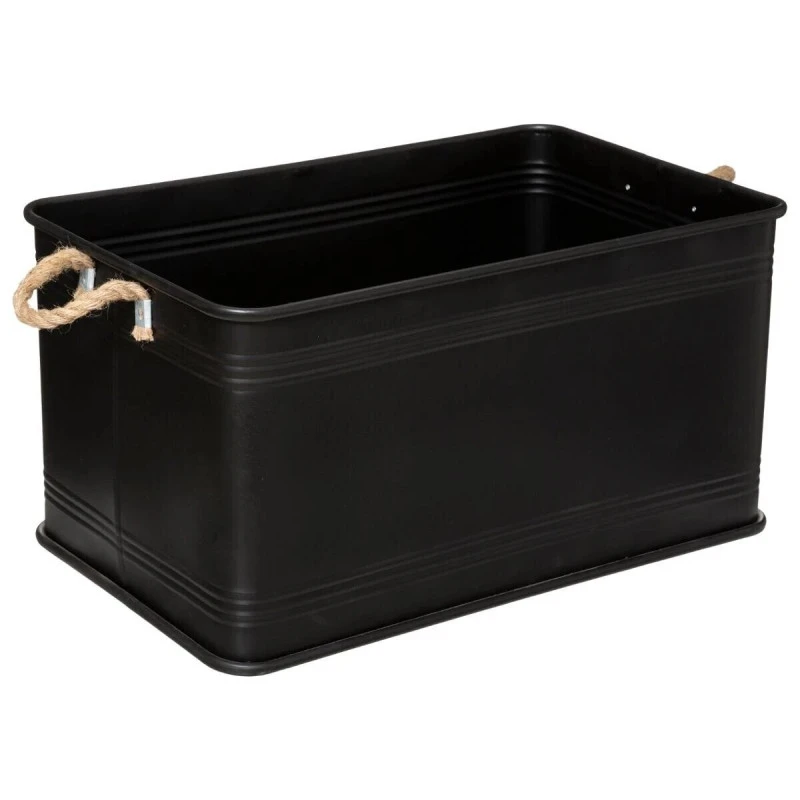 Lot De 3 Malles Métal Noir Plateau Bois Atmosphera 5 Lot De 3 Malles Métal Noir Plateau Bois Atmosphera – Image 5