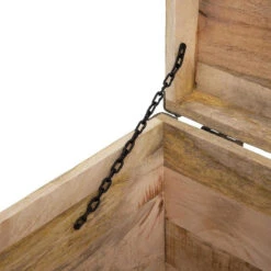 Malle Pouf Vintage En Bois Atmosphera -Le Monde du Mobilier Boutique malle pouf vintage en bois atmosphera 3