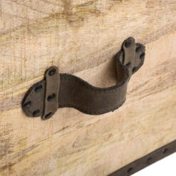 Malle Pouf Vintage En Bois Atmosphera -Le Monde du Mobilier Boutique malle pouf vintage en bois atmosphera 4