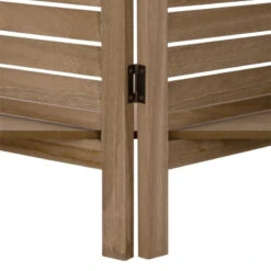 Paravent Bois 3 étagères Bois Atmosphera -Le Monde du Mobilier Boutique paravent bois 3 etageres bois atmosphera 2