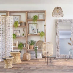 Paravent Bois Nomade Blanc Atmosphera -Le Monde du Mobilier Boutique paravent bois nomade blanc atmosphera 2