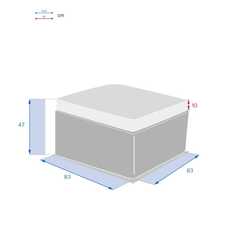 Pouf Extérieur Savinia Coloris Tahini Hespéride 4 Pouf Extérieur Savinia Coloris Tahini Hespéride – Image 4
