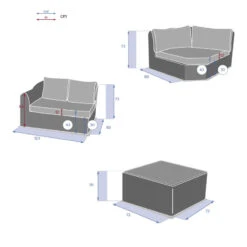 Salon Angle Moorea 5 Places Savana Hespéride -Le Monde du Mobilier Boutique salon angle moorea 5 places savana hesperide 9