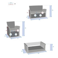 Salon Bora-bora Terre Ombre 4 Places Hespéride -Le Monde du Mobilier Boutique salon bora bora terre ombre 4 places hesperide 3