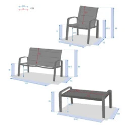 Salon De Jardin 4 Places Elyn Bleu Canard / Graphite Hespéride 15 Salon De Jardin 4 Places Elyn Bleu Canard / Graphite Hespéride -Le Monde du Mobilier Boutique salon de jardin 4 places elyn bleu canard graphite hesperide 7