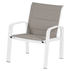 Salon De Jardin 4 Places Elyn Noisette / Blanc Hespéride -Le Monde du Mobilier Boutique salon de jardin 4 places elyn noisette blanc hesperide 1 3