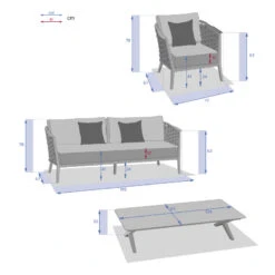 Salon De Jardin 5 Places Embruns Praline / Noisette Hespéride 12 Salon De Jardin 5 Places Embruns Praline / Noisette Hespéride -Le Monde du Mobilier Boutique salon de jardin 5 places embruns praline noisette hesperide 1 2