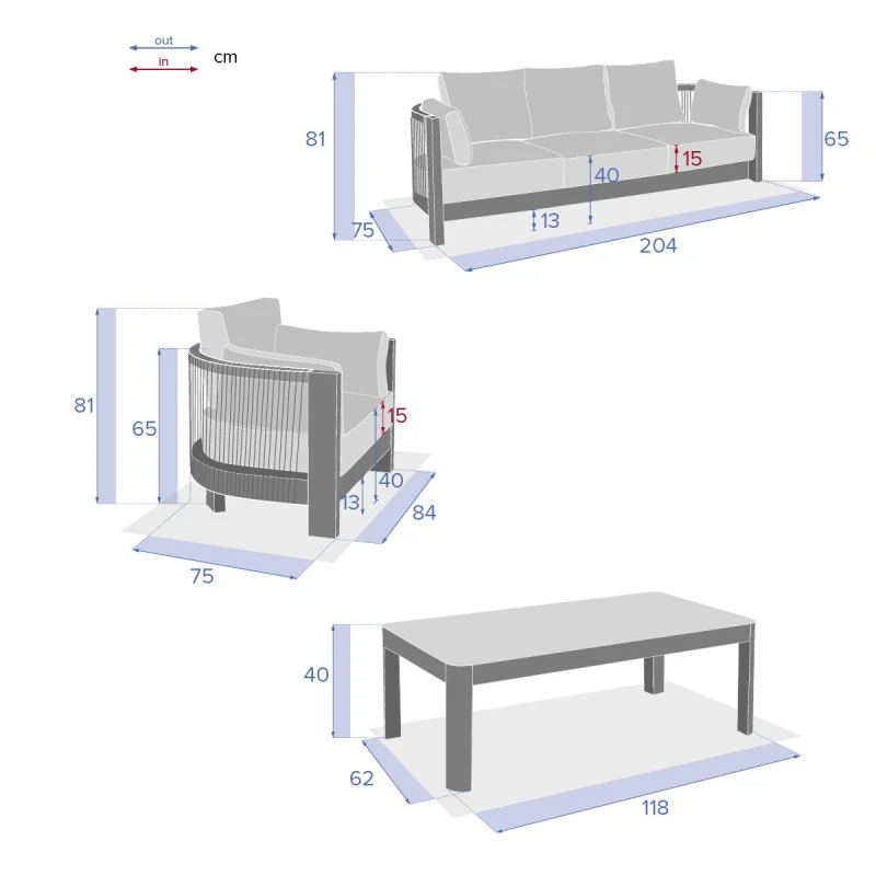 Salon De Jardin 5p Paradize Hespéride 9 Salon De Jardin 5p Paradize Hespéride – Image 9
