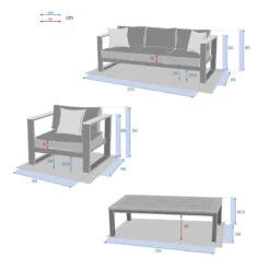Salon De Jardin Emperia 5p En Aluminium Et Acacia Hespéride -Le Monde du Mobilier Boutique salon de jardin emperia 5p en aluminium et acacia hesperide 3