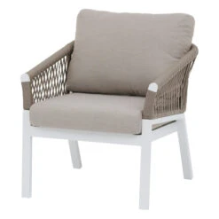 Salon De Jardin Oriengo 5 Places Taupe/blanc Hespéride -Le Monde du Mobilier Boutique salon de jardin oriengo 5 places taupe blanc hesperide 4