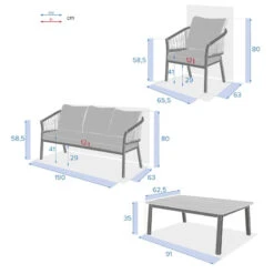 Salon De Jardin Oriengo 5 Places Taupe/blanc Hespéride -Le Monde du Mobilier Boutique salon de jardin oriengo 5 places taupe blanc hesperide 9
