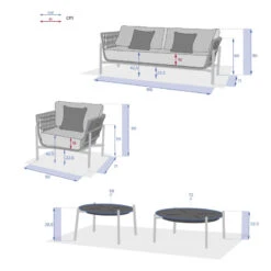 Salon De Jardin 5 Places Rubby Graphite Hespéride -Le Monde du Mobilier Boutique salon de jardin rubby graphite premium hesperide 3