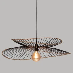 Suspension Métal Et Rotin Alara D69 Atmosphera -Le Monde du Mobilier Boutique suspension metal et rotin alara d69 atmosphera 5