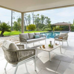 Table Basse Extérieure Oriengo Blanc Hespéride -Le Monde du Mobilier Boutique table basse exterieure oriengo blanc hesperide 2