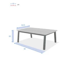 Table Basse Extérieure Oriengo Blanc Hespéride -Le Monde du Mobilier Boutique table basse exterieure oriengo blanc hesperide 3