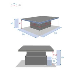 Table Relevable Moorea Terre Ombre Hespéride -Le Monde du Mobilier Boutique table relevable moorea terre d ombre hesperide 5