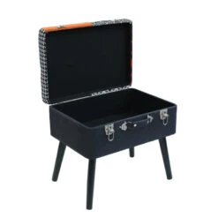 Tabouret Coffre Valise Patchwork Sur Pieds -Le Monde du Mobilier Boutique tabouret coffre valise patchwork sur pieds 2