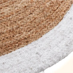 Tapis En Jute Bord Blanc D120 Atmosphera -Le Monde du Mobilier Boutique tapis en jute bord blanc d120 atmosphera 3