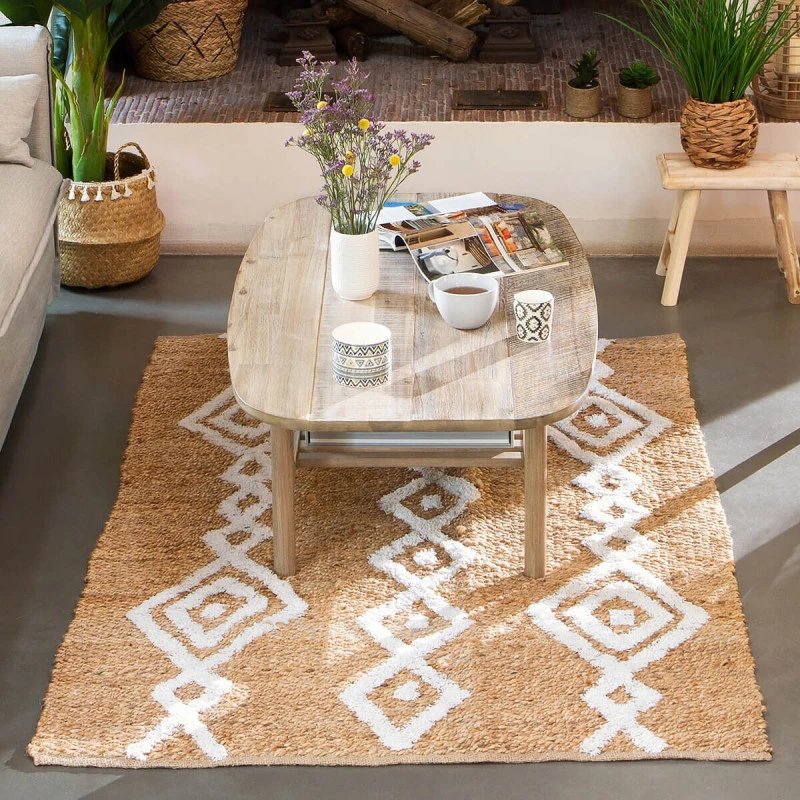 Tapis En Jute Tuft 170x120cm Atmosphera 2 Tapis En Jute Tuft 170x120cm Atmosphera – Image 2