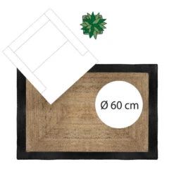 Tapis Jute Naturel Bord Noir 120x170 Atmosphera 7 Tapis Jute Naturel Bord Noir 120x170 Atmosphera -Le Monde du Mobilier Boutique tapis jute naturel bord noir 120x170 atmosphera 2