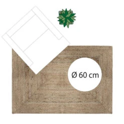 Tapis Jute Naturel Rectangulaire 120x170 Atmosphera -Le Monde du Mobilier Boutique tapis jute naturel rectangulaire 120x170 atmosphera 3