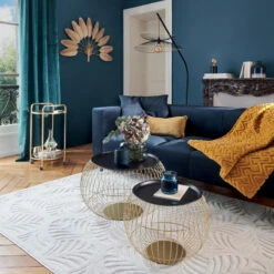 Tapis Rectangulaire Relief Feuille 160x230 Atmosphera -Le Monde du Mobilier Boutique tapis rectangulaire relief feuille 160x230 atmosphera 1 7