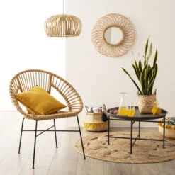 Tapis Rond Ajouré En Jute Atmosphera -Le Monde du Mobilier Boutique tapis rond ajoure en jute atmosphera 2