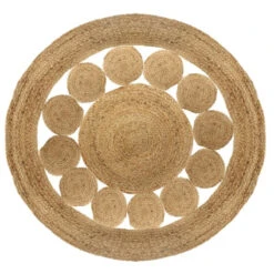 Tapis Rond Ajouré En Jute Atmosphera